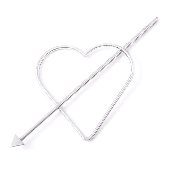 ⚜️[𝟯/$𝟭𝟴]⚜️NEW Large Heart Arrow Barrette - Picture 8 of 9